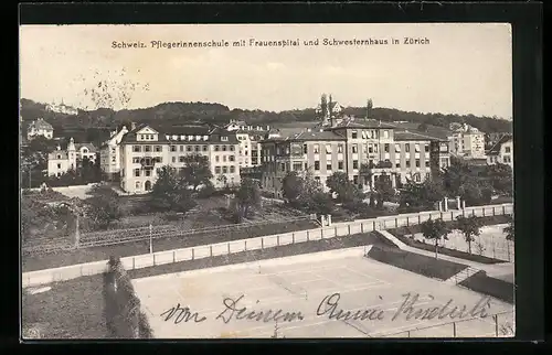 AK Zürich, Pflegerinnenschule mit Frauenspital und Schwesternhaus