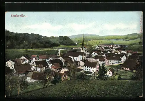 AK Turbenthal, Ortsansicht mit Kirche