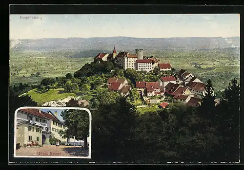 AK Regensberg, Teilansicht, Hotel Krone