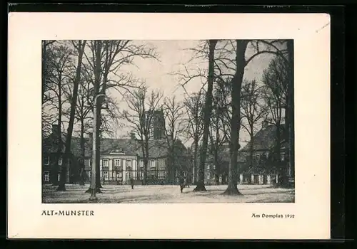 AK Münster, Der Domplatz 1932