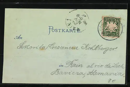 Mondschein-Lithographie München, Teilansicht, Münchner Kindl