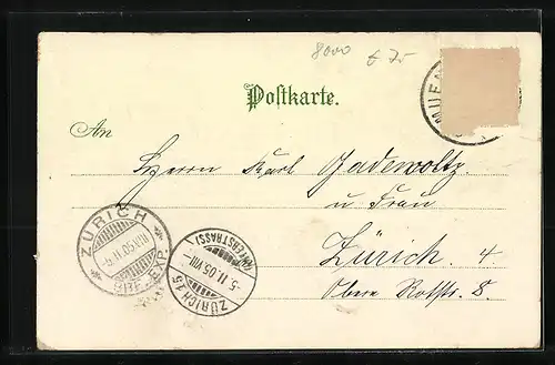 Lithographie München, Maximilianeum, Kgl. Residenz mit Festsaalbau