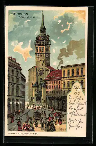 Lithographie München, Peterskirche