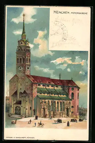 Lithographie München, Peterskirche