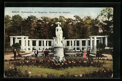 AK Berlin, Rosengarten im Tiergarten, Denkmal der Kaiserin