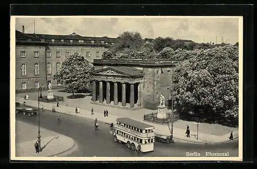 AK Berlin, Ehrenmal, Unter den Linden