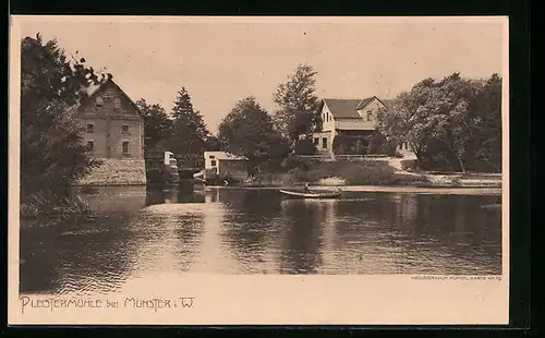 AK Münster, Blick zur Pleistermühle