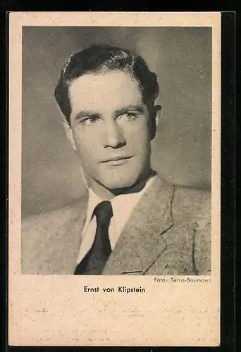 AK Schauspieler Ernst von Klipstein im Anzug