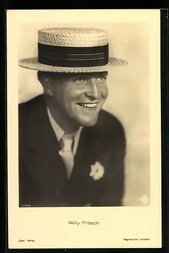 AK Schauspieler Willy Fritsch mit Hut