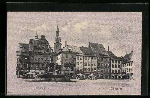 AK Freiberg, Weinhandlung am Obermarkt