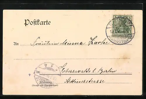 AK Schönow, Ortspartie mit Sanatorium