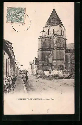AK Villeneuve-en-Chevrie, Grand Rue