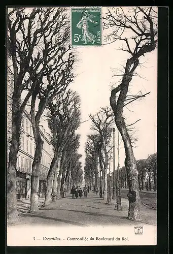 AK Versailles, Contre-allée du Boulevard du Roi
