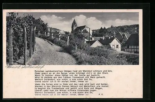 AK Dollendorf, Ortsansicht mit Kirche