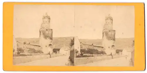 Stereo-Fotografie unbekannter Fotograf, Ansicht Andernach, Blick nach dem Runden Turm