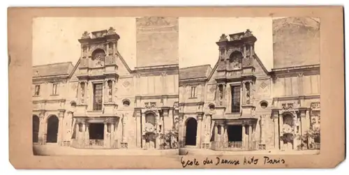 Stereo-Fotografie V. C. Glassl, Wien, Ansicht Paris, Blick auf die École des Beaux-Arts