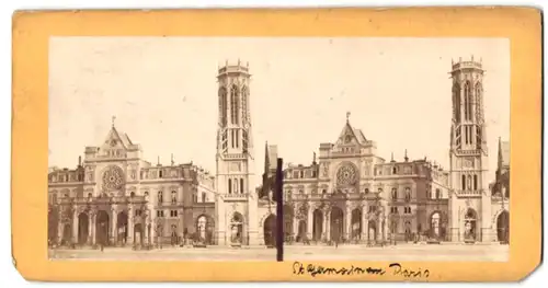 Stereo-Fotografie Fototgraf unbekannt, Ansicht Paris, Blick auf die Pfarrkirche Saint-Germain-l`Auxerrois