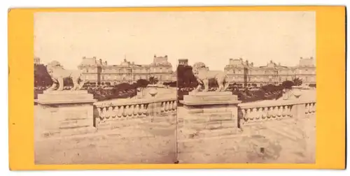 Stereo-Fotografie unbekannter Fotograf, Ansicht Paris, Blick auf das Palais du Luxembourg
