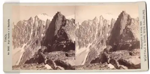 Stereo-Fotografie Würthle & Sohn, Salzburg, Ansicht Ton / Trient, Argo Nardis von der Rochetta