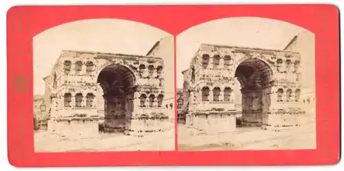 Stereo-Fotografie Felici, Rom, Ansicht Rom, Arco di Giano