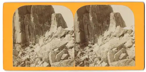 Stereo-Fotografie Ed. Dormond, Vevey, Ansicht Chamonix, Blick auf die Aiguille Javelle, 1913