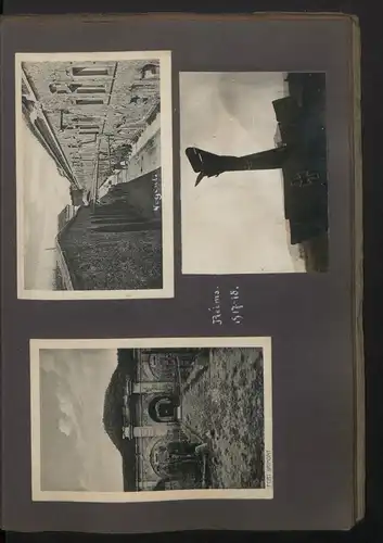 Fotoalbum mit 84 Fotografien, 1.WK 1. Garde Feld Artillerie Regiment Berlin, Frankreich Westfront, Flugzeug, Panzer 1917