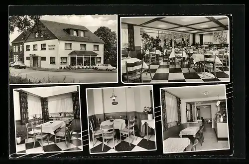 AK Odenthal-Scheuren, Gasthof und Pension Josef Heuser, Innenansichten