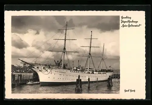 Foto-AK Segelschiff Hein Godewind im Hamburger Hafen