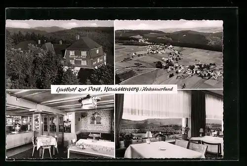 AK Neuastenberg /Hochsauerland, Gasthof zur Post, Innenansichten