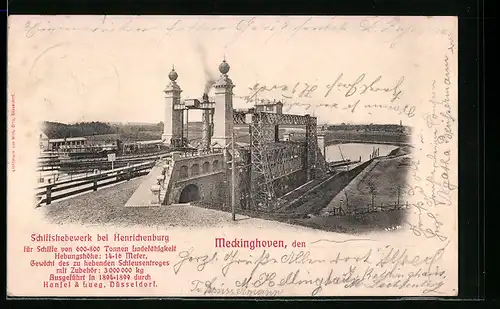 AK Meckinghoven, Schiffshebewerk bei Henrichenburg