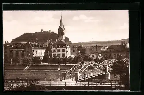 AK Tuttlingen, Ortsansicht mit Brücke