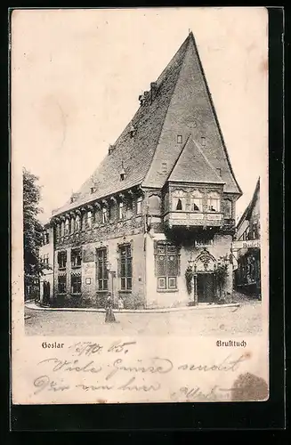 AK Goslar, Hotel-Restaurant Brusttuch, Durchgang zu den Badehallen