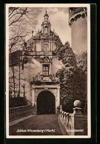 AK Wiesenburg /Mark, Schloss Wiesenburg, Hauptportal