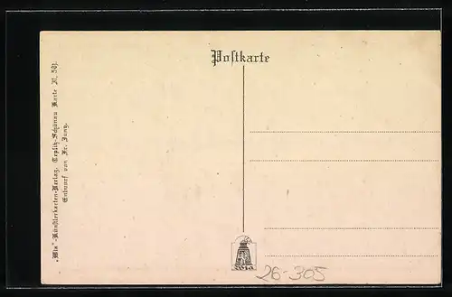 Künstler-AK Franz Jung-Ilsenheim: Teplitz-Schönau, Tom der Reimer, Mann mit Harfe zu Füssen einer Frau auf Pferd