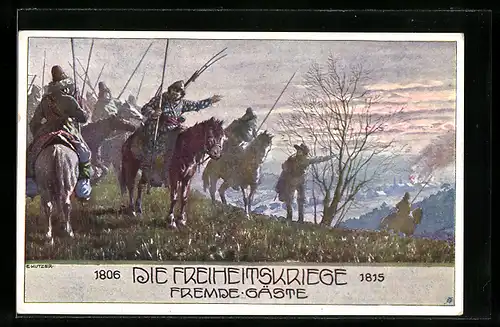 Künstler-AK Ernst Kutzer: Fremde Gäste, Die Freiheitskriege 1806-1815