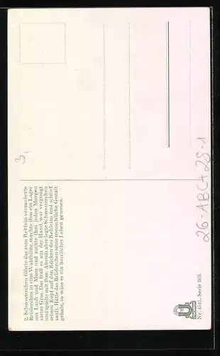 Künstler-AK sign. G. Hinke: Märchen Brüderchen und Schwesterchen der Brüder Grimm, in der Waldhütte