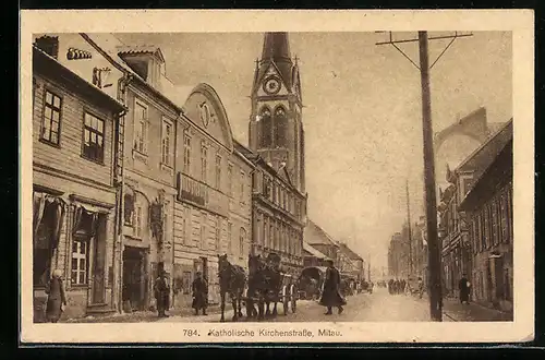 AK Mitau, Katholische Kirchenstrasse