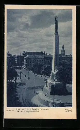 AK Riga, Blick auf die Strasse