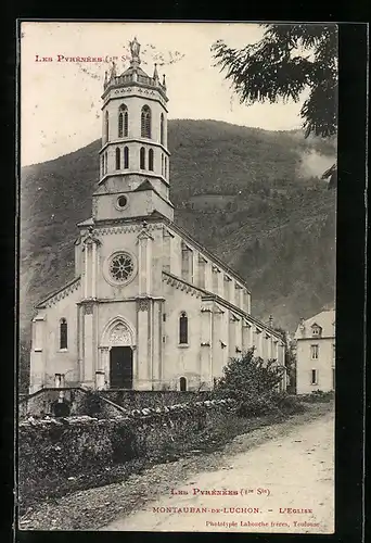 AK Montauban-de-Luchon, l'église
