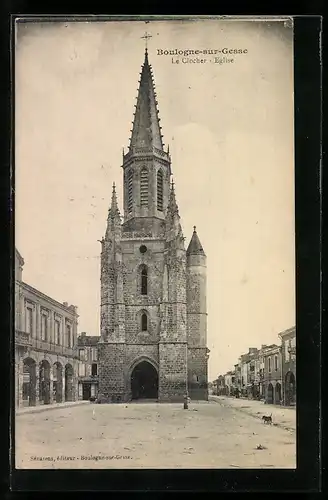 AK Boulogne-sur-Gesse, Le Clocher-Eglise