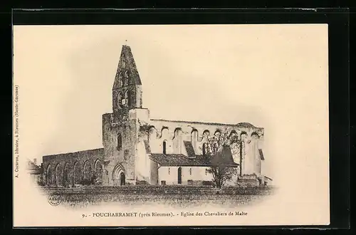 AK Poucharramet, Eglise des Chevaliers de Malte