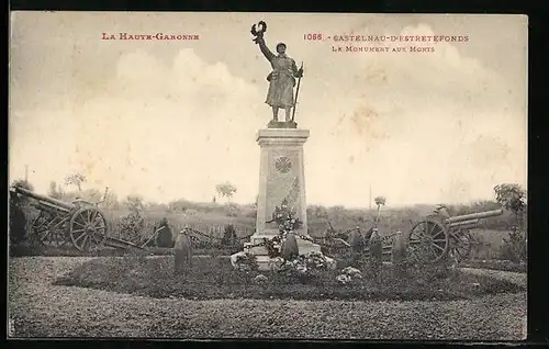 AK Castelnau-D`Estretefonds, Le Monument aux Morts