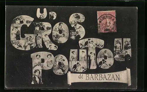 AK Barbazan, Frauen und Männer aus dem Ort