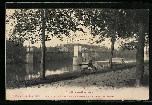 AK Villemur, La Promenade et le Pont Suspendu