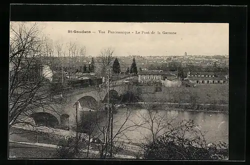 AK St-Gaudens, Vue Panoramique, Le Pont de la Garonne