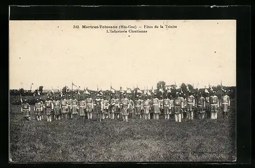 AK Martres-Tolosane, Fêtes de la Trinité, L`Infanterie Chrétienne