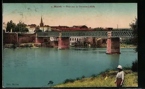 AK Muret, Pont sur la Garonne
