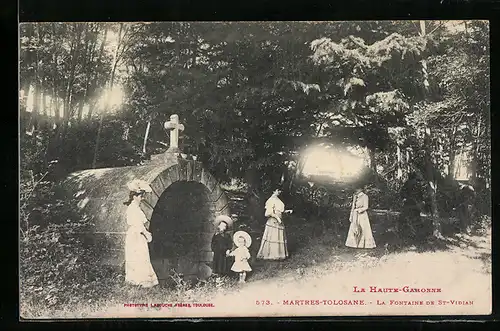 AK Martres-Tolosane, La Fontaine de St-Vidian