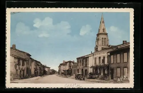 AK Grépiac, La Grand`Rue, Strassenpartie