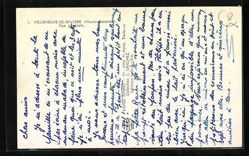 AK Villeneuve-de-Riviere, Vue générale